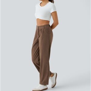 NWT Halara Soft Cocoa Brown Mid Rise Corduroy Pants